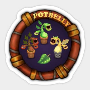 My Singing Monsters Potbelly Circle Sticker